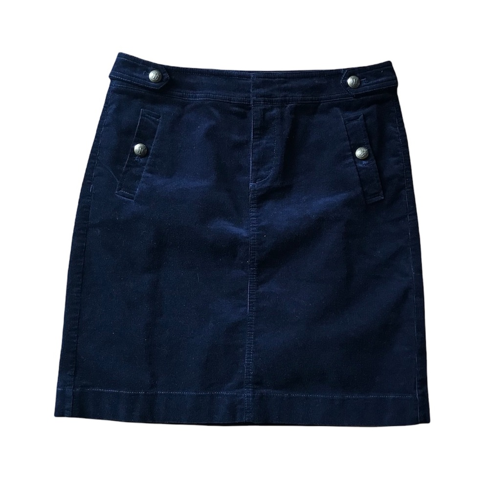 Talbots Corduroy Navy Skirt